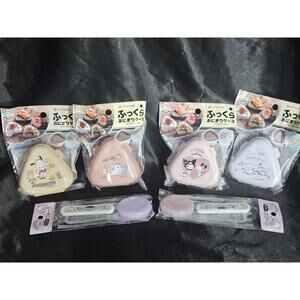 Sanrio Hello Kitty Pochacco Cinnamoroll Kuromi Onigiri Rice Ball Case Set Kawaii